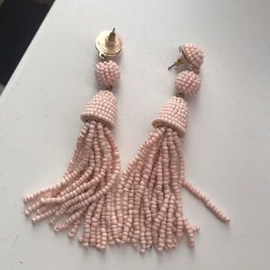 Bauble Bar pink fringe earrings